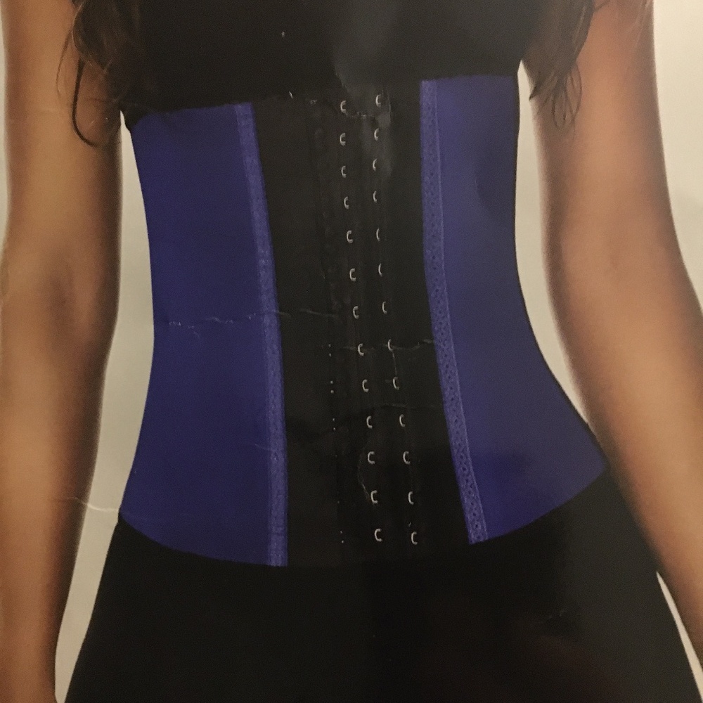 Ann chery Latex  Cincher blue waist  trainer 38/XL